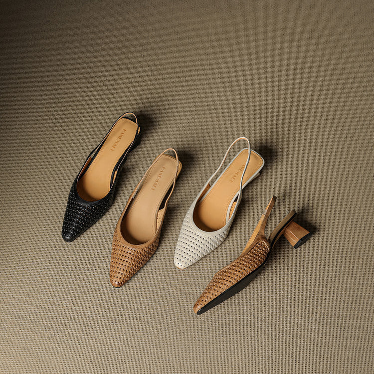 Aden Genuine Leather Slingbacks