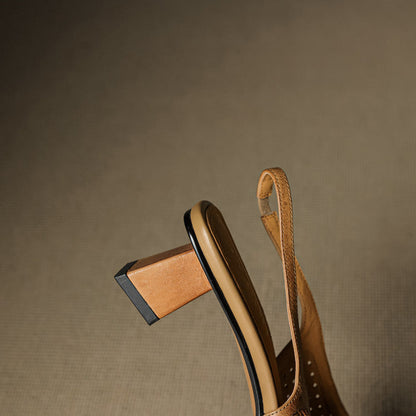 Aden Genuine Leather Slingbacks
