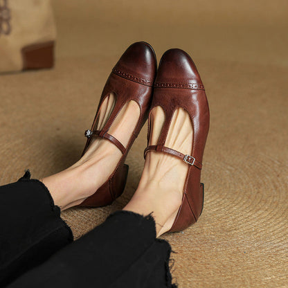 Miska Genuine Leather Flats