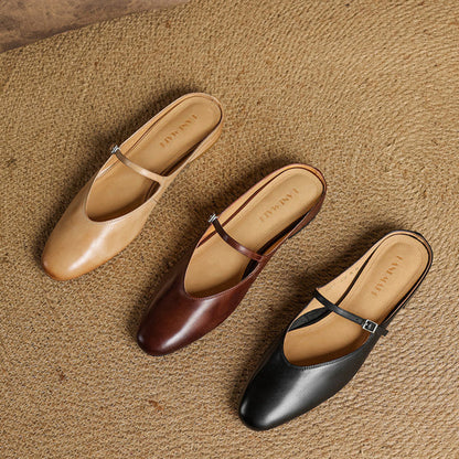 Merisa Genuine Leather Mules