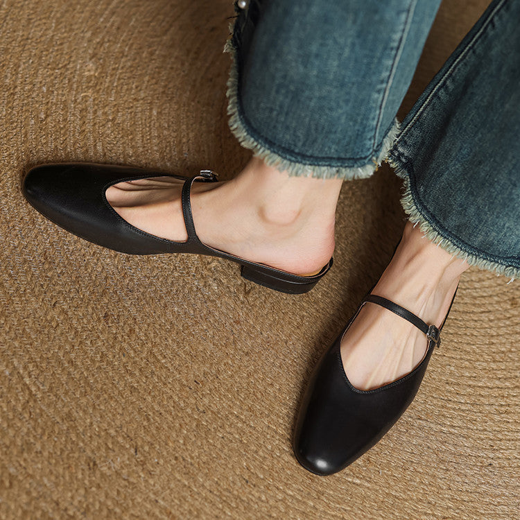 Merisa Genuine Leather Mules