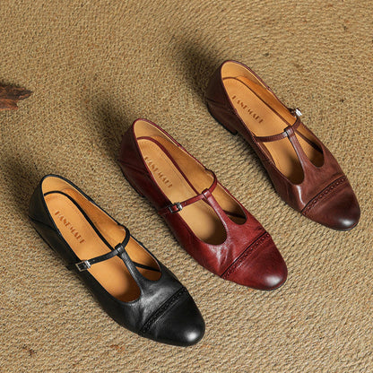 Graneth Genuine Leather Flats