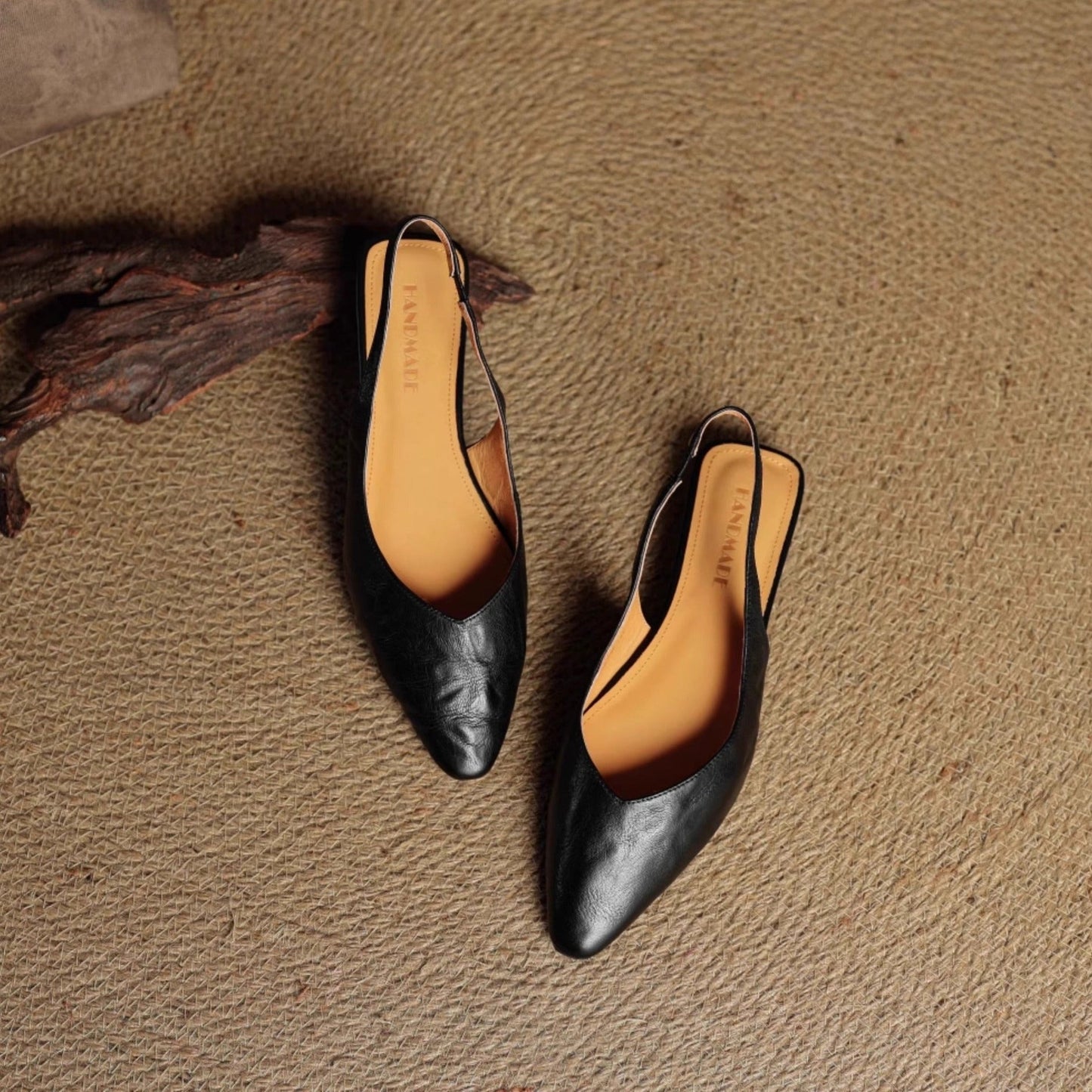 Cadie Genuine Leather Slingbacks