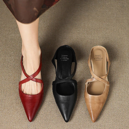 Helene Genuine Leather Mules